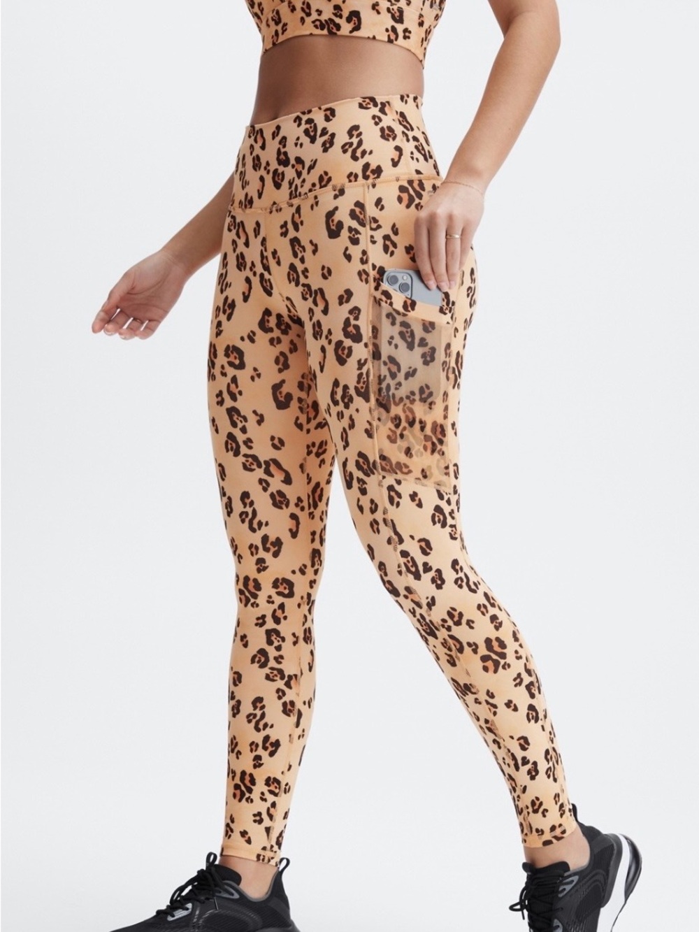 Fabletics Leopard Print PowerHold Leggings | Size M